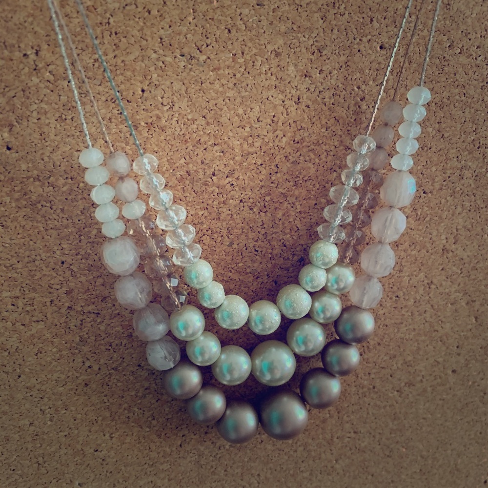 NY&C Faux-pearl statement necklace